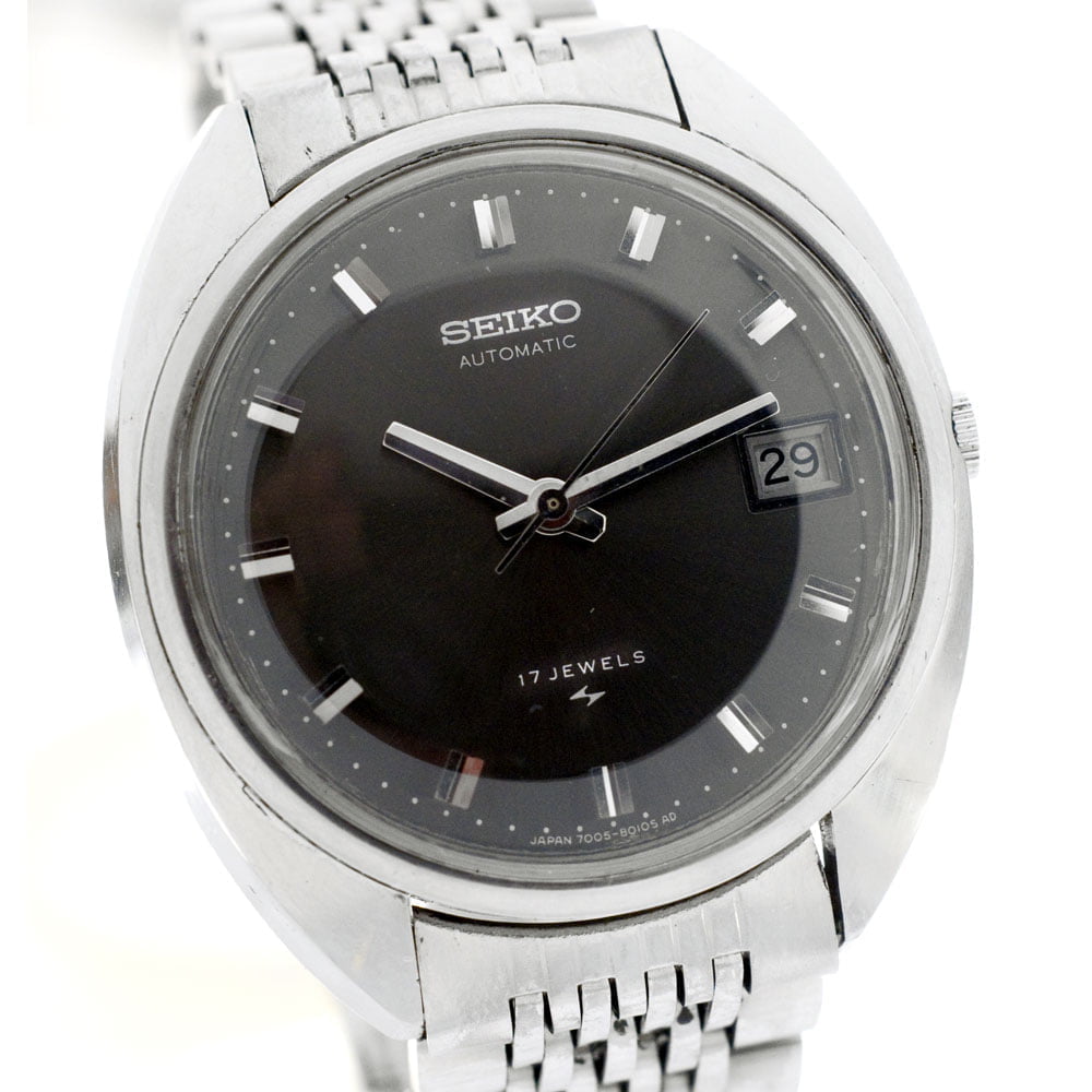 for sale Seiko 7005-8030 automatic black dial | Watch & Vintage
