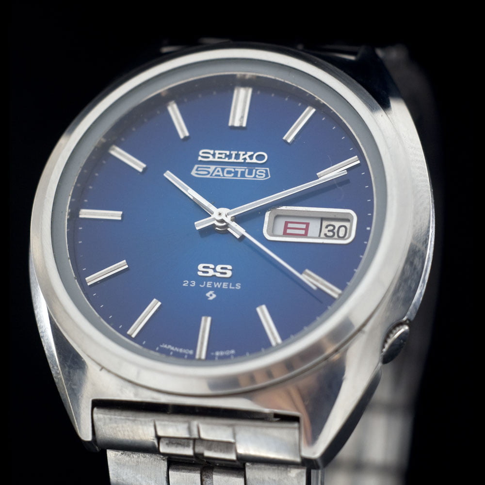 for sale 70's Seiko 5 Actus SS blue 1975 | Watch & Vintage