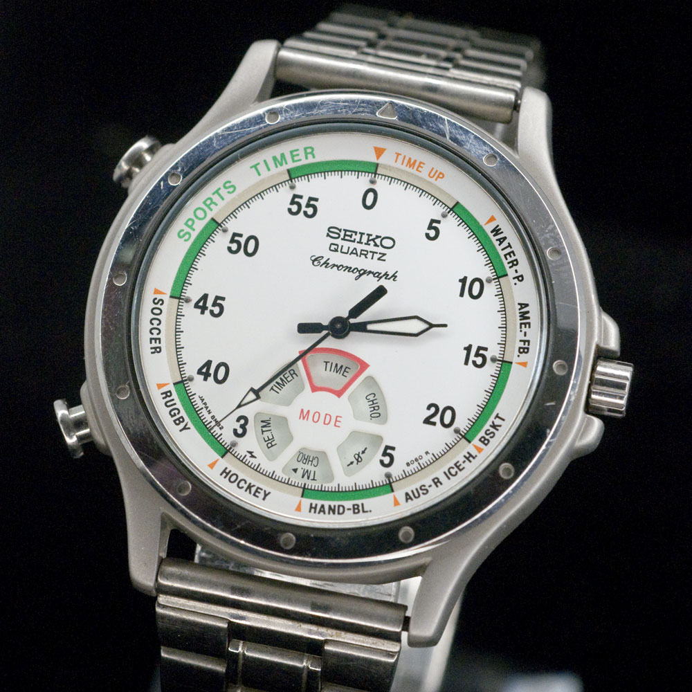 Seiko Chronograph Sports Timer 8M32-8030, 1990 | Watch & Vintage